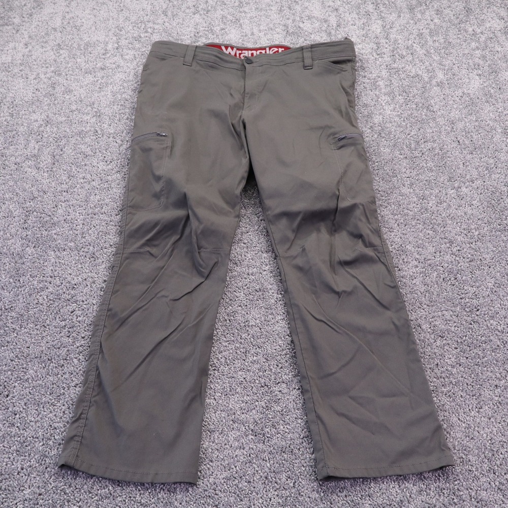 Wrangler Cargo Pants Mens 39x30 Gray Outdoor Hiking Performance Straight